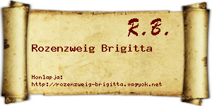 Rozenzweig Brigitta névjegykártya